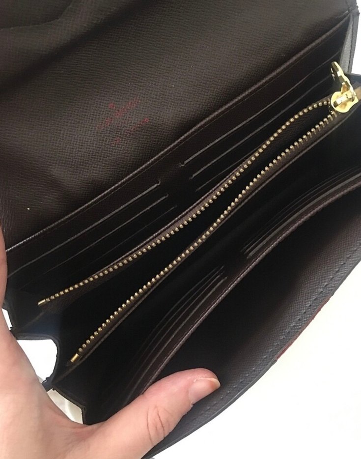 Kahverengi Kareli Deri Tokalı Kadın Cüzdanı - Görsel 3