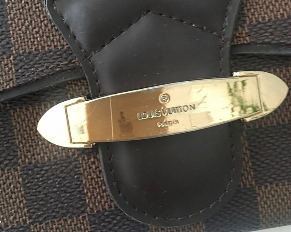 Kahverengi Kareli Deri Tokalı Kadın Cüzdanı - Görsel 2