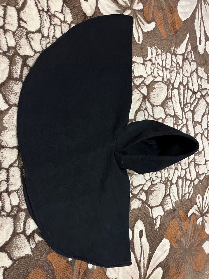 Kapüşonlu Siyah bebek Panço - Görsel 3