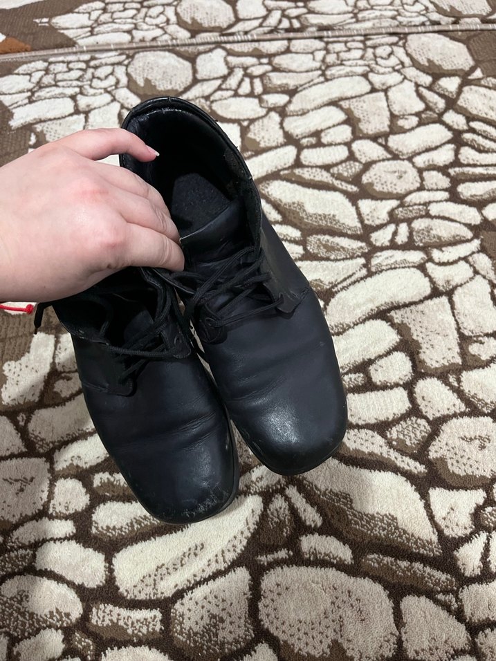 Siyah Erkek Deri Bot - Gotik Stil - Görsel 3