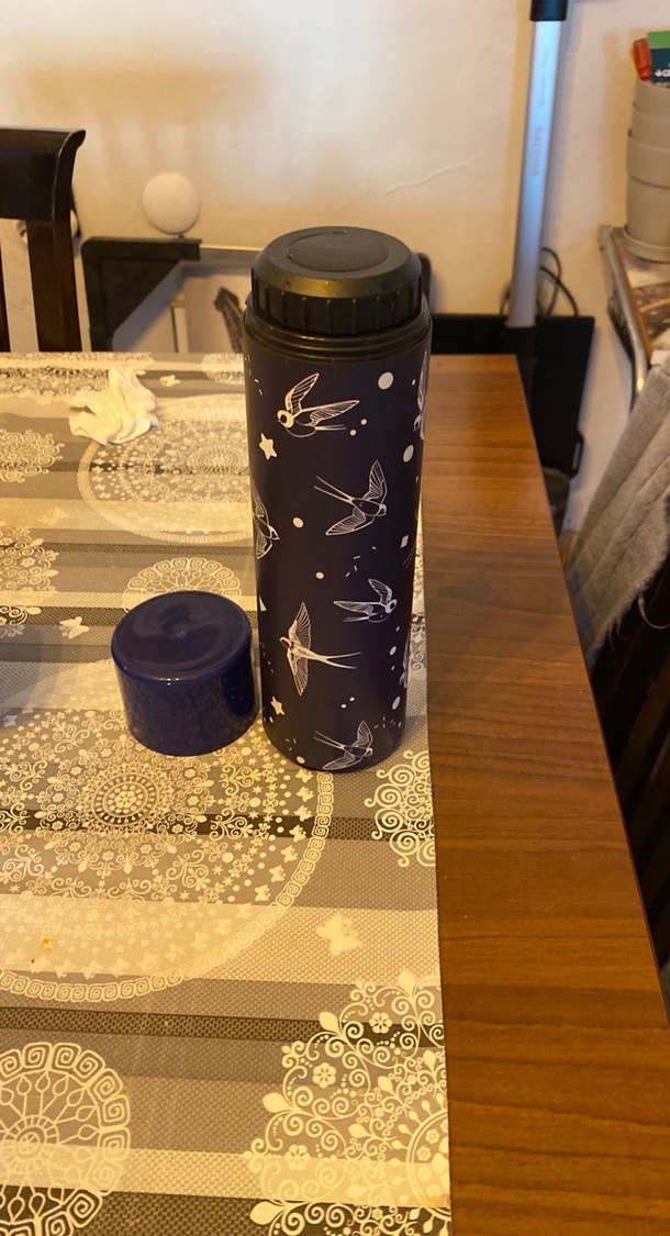 Mavi Kuş Desenli Çocuk Termosu - Görsel 3