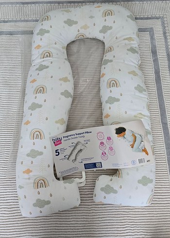 Desenli Hamile Destek Yastığı Beyaz - Görsel 2