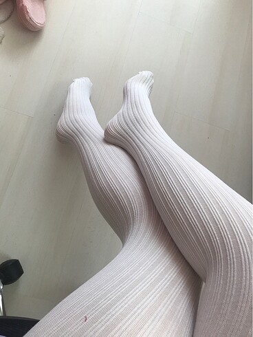 beyaz lolita külotlu çorap y2k