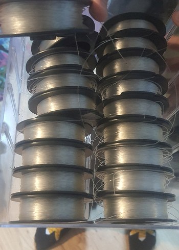 şeffaf Tel Sarımları Seti. misina 18 adet - Görsel 2