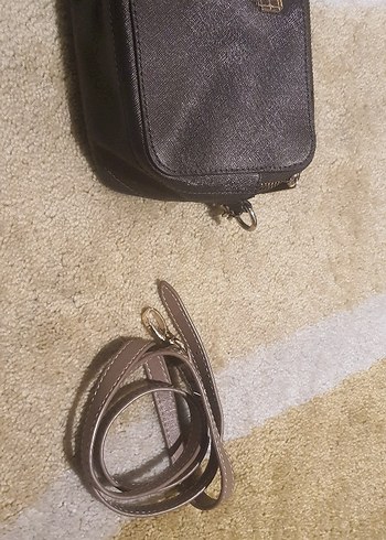 Kahverengi Yılan Desenli Deri Kadın Çanta - Görsel 3