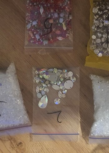 Bohem Tarzı Boncuk ve Pul Seti ,tırnaklı gerçek cam taşlar - Görsel 4