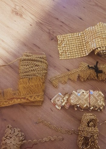 Bohem Tarz Altın Rengi El İşi Süsleme Şeritleri - Görsel 8