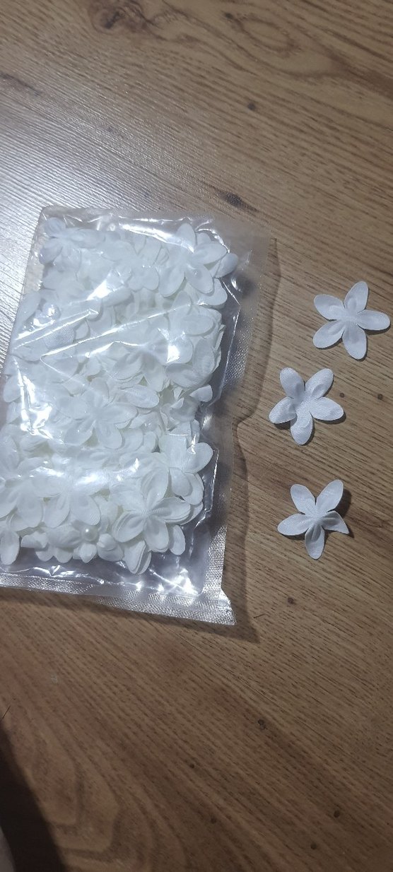 Beyaz Çiçekli Süsü 3'lü Set. - Görsel 4