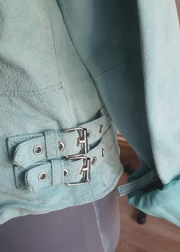 Turkuaz suetcderi ceket xxl - Görsel 5