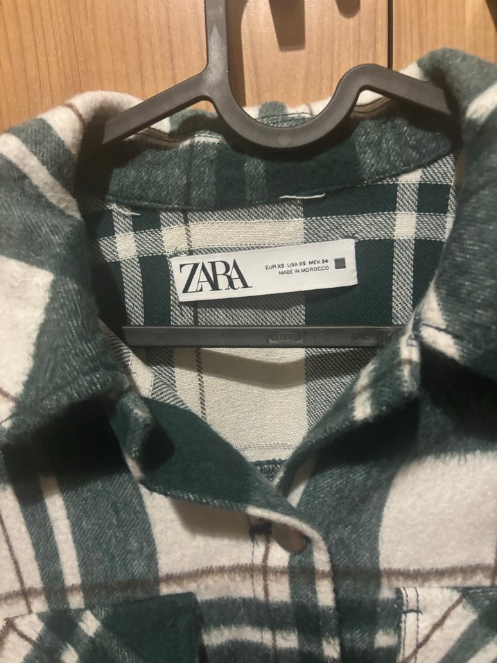 Zara Düğmeli Ekose Kadın Gömlek Ceket - Görsel 2