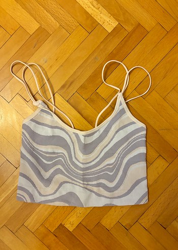 Desenli Bluz Crop