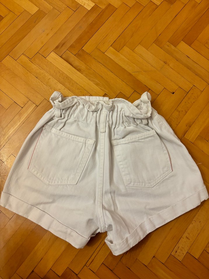 Kadın Beyaz Yüksek Bel Şort - Görsel 2