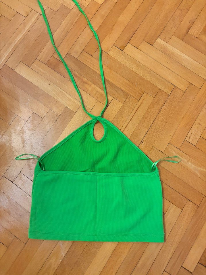 Zara Boyundan Bağlamalı Crop - Görsel 3