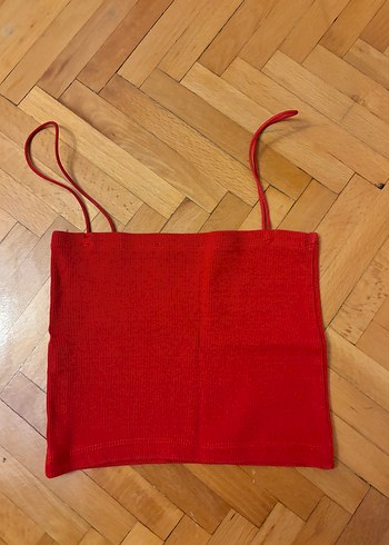 Zara Kırmızı Crop - Görsel 3