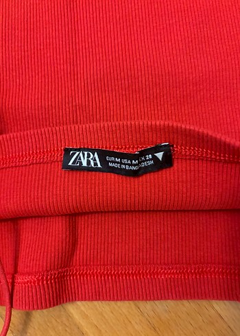 Zara Kırmızı Crop - Görsel 2