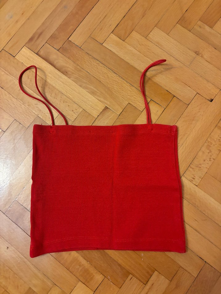 Zara Kırmızı Crop - Görsel 3