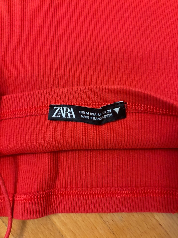 Zara Kırmızı Crop - Görsel 2