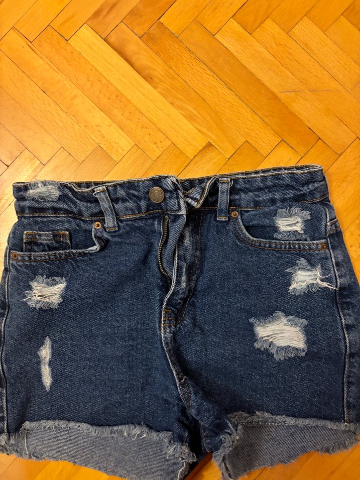 Koyu Mavi Denim Şort - Görsel 3