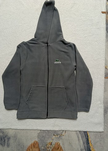 Gri Kapüşonlu Fermuarlı cocuk Sweatshirt - Görsel 2