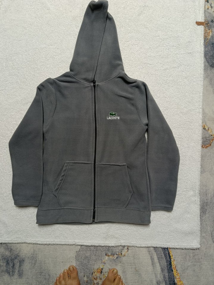 Gri Kapüşonlu Fermuarlı cocuk Sweatshirt - Görsel 2