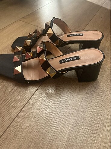 38 Beden siyah Renk Nine West topuklu terlik