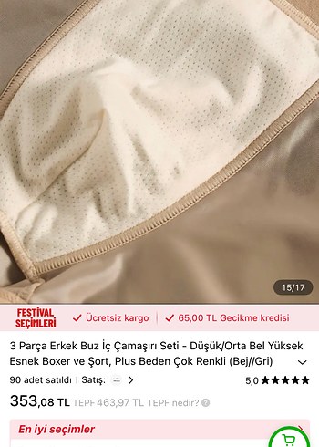 3'lü Erkek Boxer Seti - Bej ve Kahverengi - Görsel 3