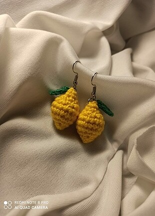 Tasarımcı El yapımı limon küpe