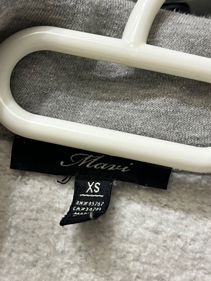 Gri Fermuarlı Kısa Kesim Sweatshirt - Görsel 5