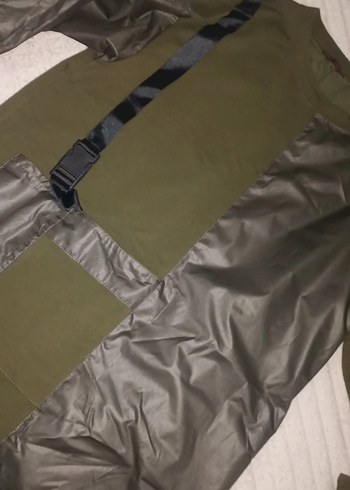 Zara Kemerli Kadın Haki uzun tunik