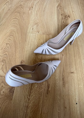 LESCARPE SİYAH STİLETTO ZEBRA TOPUKLU AYAKKABI - Görsel 5