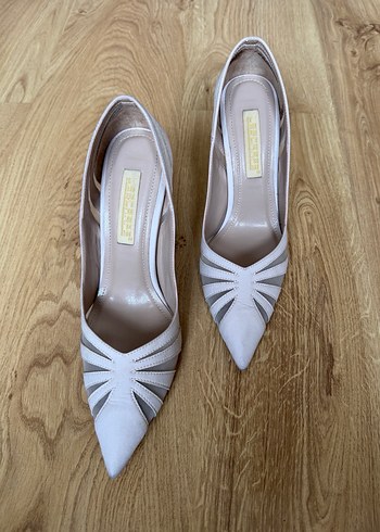 LESCARPE SİYAH STİLETTO ZEBRA TOPUKLU AYAKKABI - Görsel 2