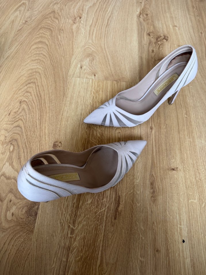 LESCARPE SİYAH STİLETTO ZEBRA TOPUKLU AYAKKABI - Görsel 5