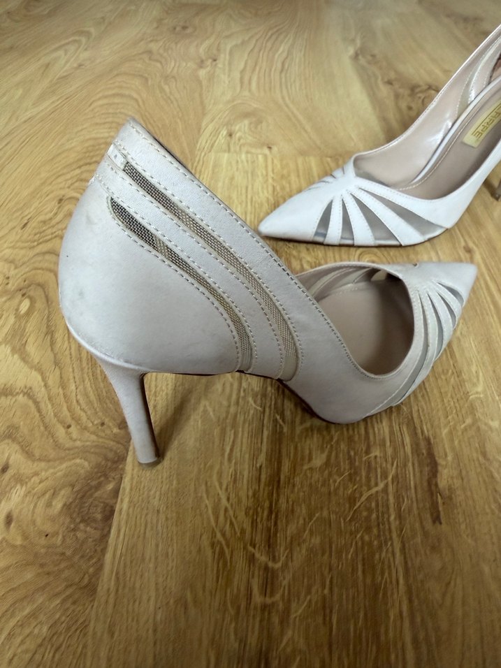 LESCARPE SİYAH STİLETTO ZEBRA TOPUKLU AYAKKABI - Görsel 3