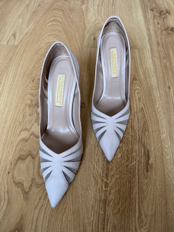 LESCARPE SİYAH STİLETTO ZEBRA TOPUKLU AYAKKABI - Görsel 2