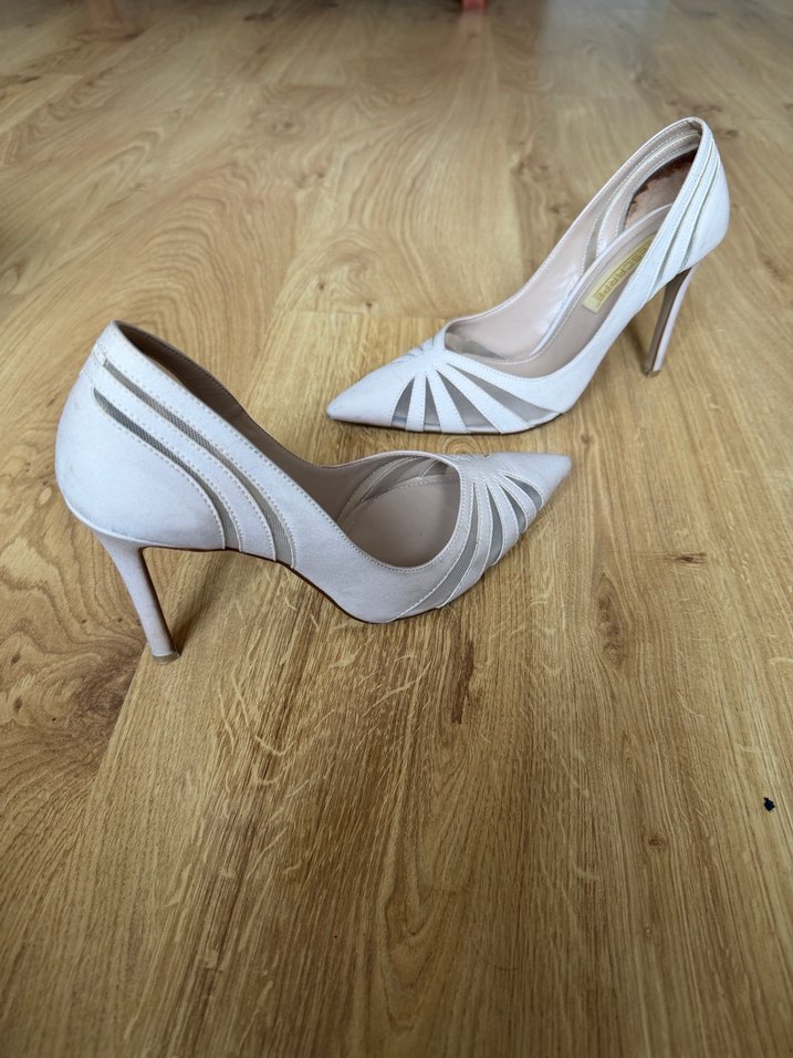 LESCARPE SİYAH STİLETTO ZEBRA TOPUKLU AYAKKABI - Görsel 4