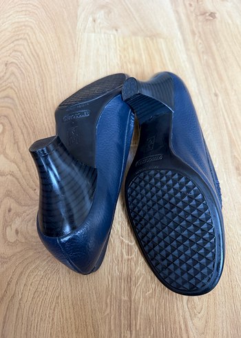 AERESOL ORTOPEDİK TOPUKLU LACİVERT DERİ AYAKKABI - Görsel 7