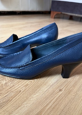 AERESOL ORTOPEDİK TOPUKLU LACİVERT DERİ AYAKKABI - Görsel 4
