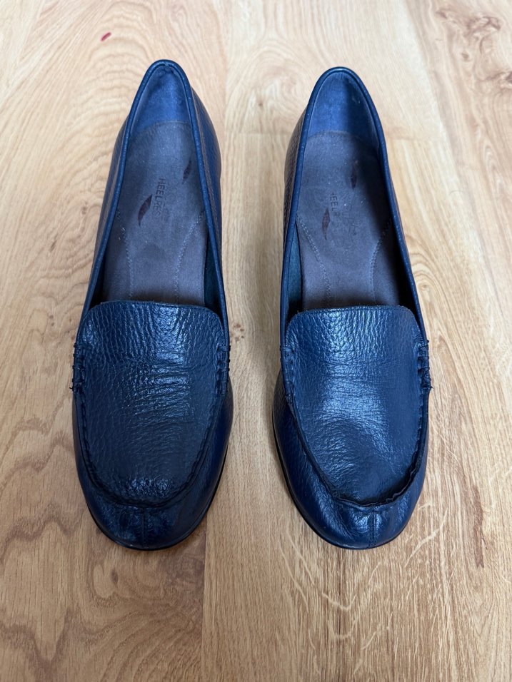 AERESOL ORTOPEDİK TOPUKLU LACİVERT DERİ AYAKKABI - Görsel 3