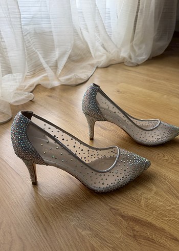 TAŞLI ABİYE TOPUKLU AYAKKABI - Görsel 6