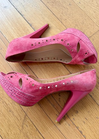 K&B HAKİKİ SÜET STİLETTO - Görsel 2