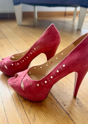 K&B HAKİKİ SÜET STİLETTO - Görsel 5