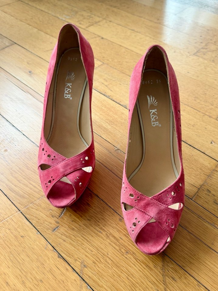 K&B HAKİKİ SÜET STİLETTO - Görsel 3