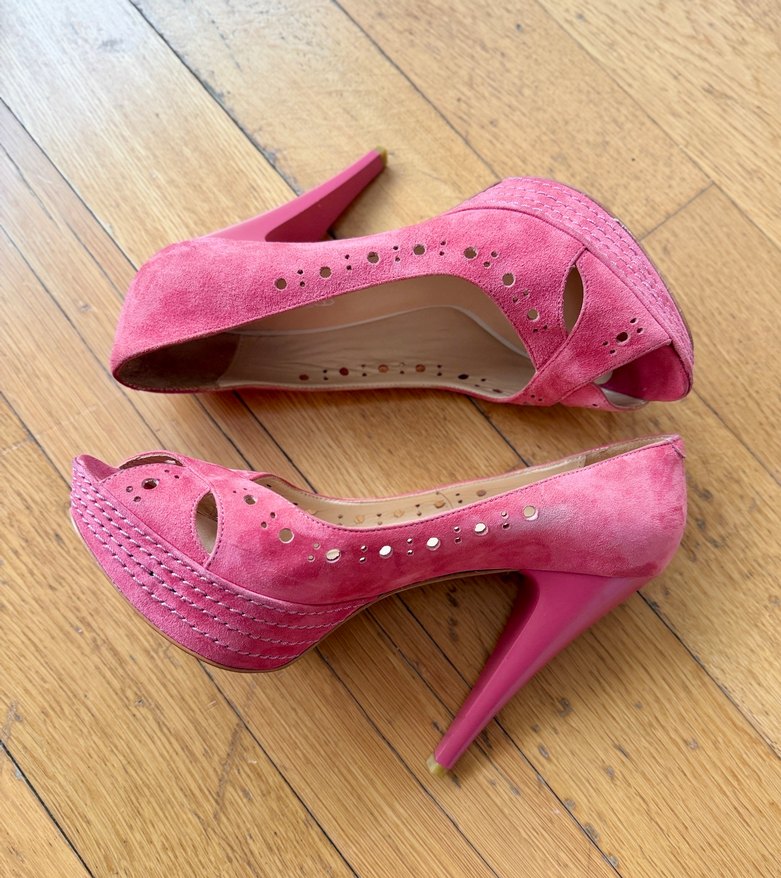 K&B HAKİKİ SÜET STİLETTO - Görsel 2