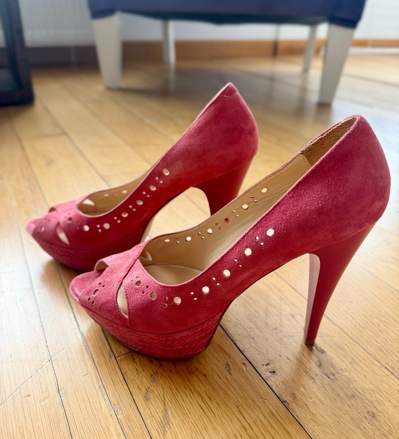 K&B HAKİKİ SÜET STİLETTO - Görsel 5