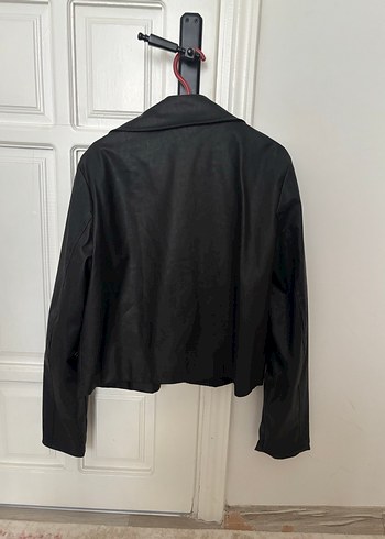 Siyah Deri Kadın Ceket - Görsel 5