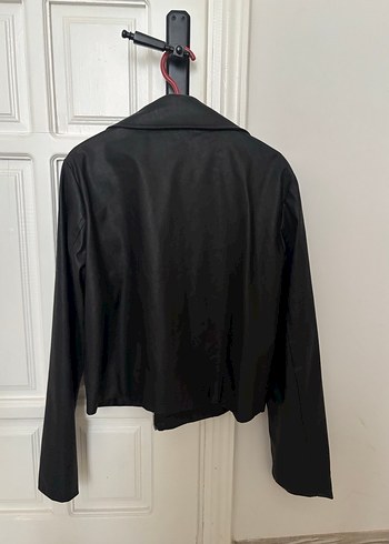 Siyah Deri Kadın Ceket - Görsel 6