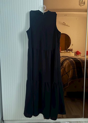 Siyah Salaş Uzun Kadın Elbise - Görsel 5