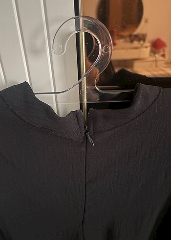 Siyah Salaş Uzun Kadın Elbise - Görsel 4