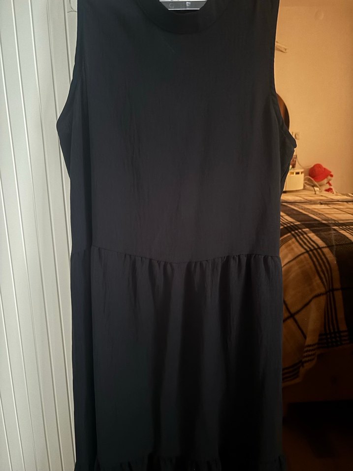 Siyah Salaş Uzun Kadın Elbise - Görsel 2