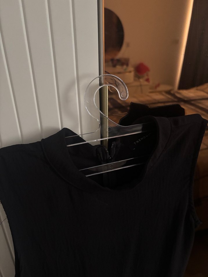 Siyah Salaş Uzun Kadın Elbise - Görsel 3